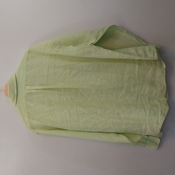 Brooks Brothers XL Slim Fit Pastel Green Irish Linen Shirt - Picture 9 of 11